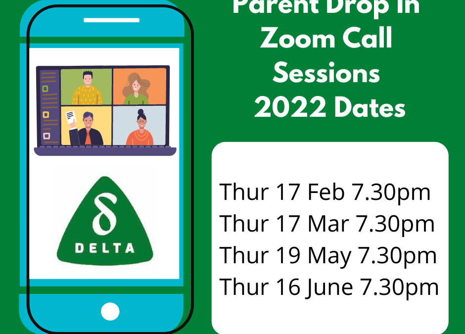 2022 Dates for Parent Drop In Online Sessions have arrived!